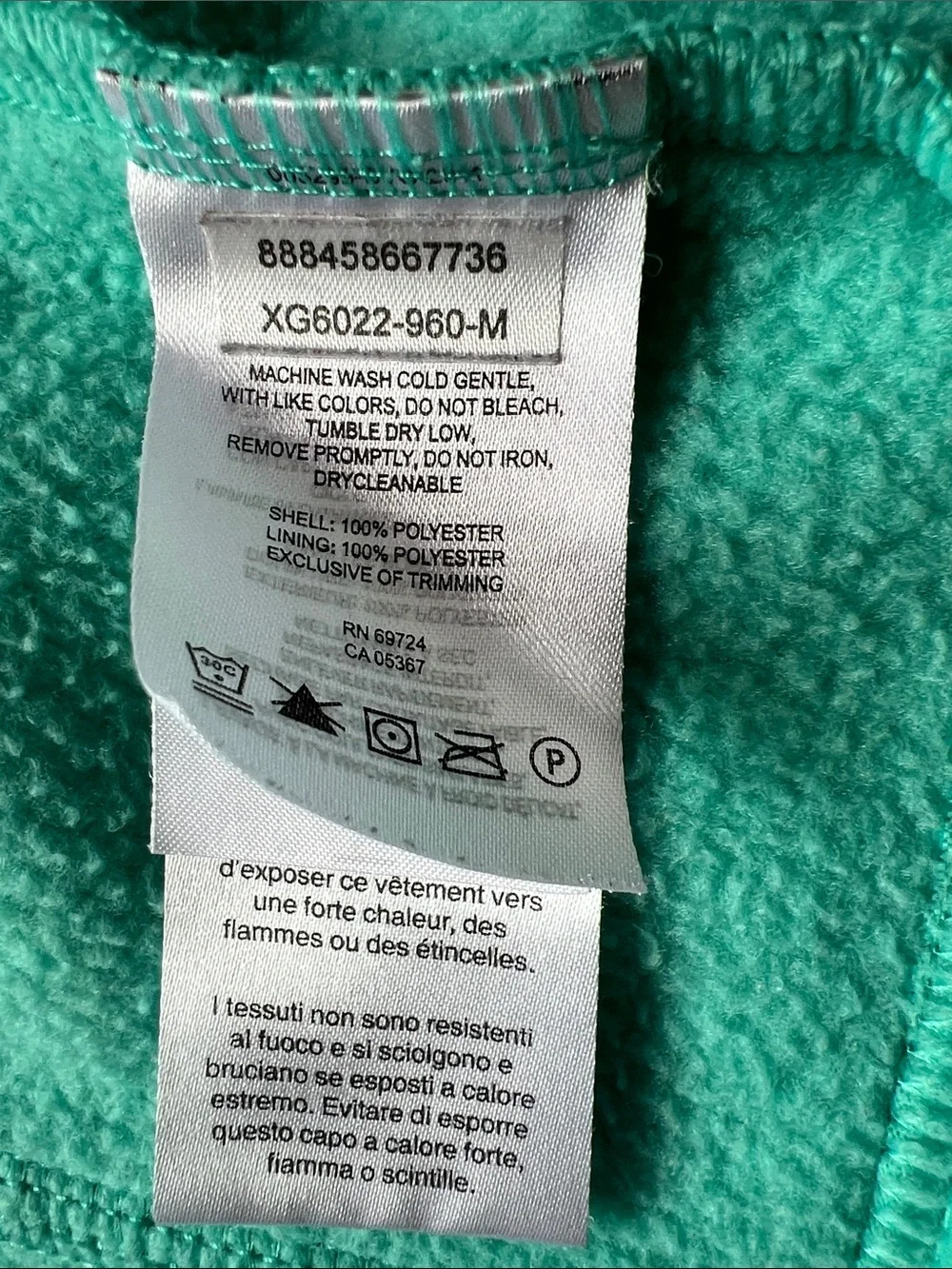 Columbia Girls Green Full-Zip Fleece Sweater Size Medium (10/12) - Picture 7 of 13